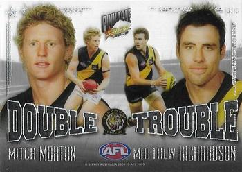 2009 Select AFL Pinnacle - Double Trouble #DT13 Mitch Morton / Matthew Richardson Front